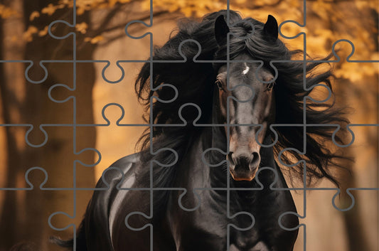 A Brush with Freedom Rustic Wildlife Digital Puzzle