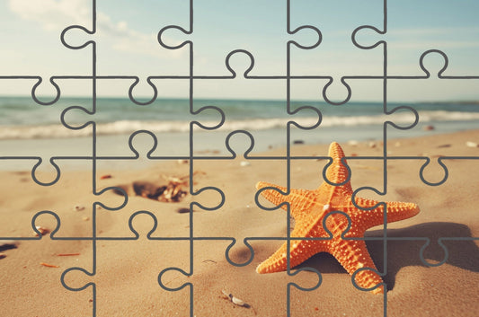 A Moment of Serenity Starfish on Beach Photorealistic Coastal Art Puzzle Games