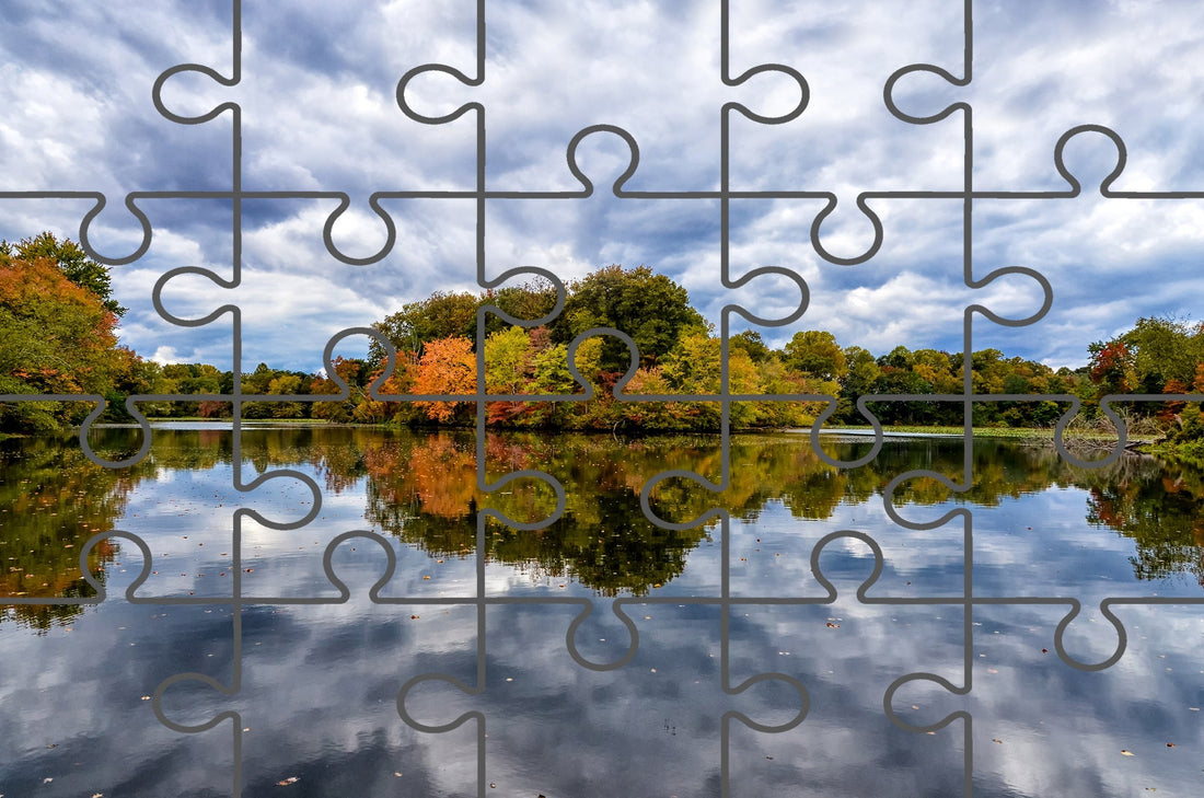 Autumn Reflections Landscape Photograph Digital Jigsaw Puzzle