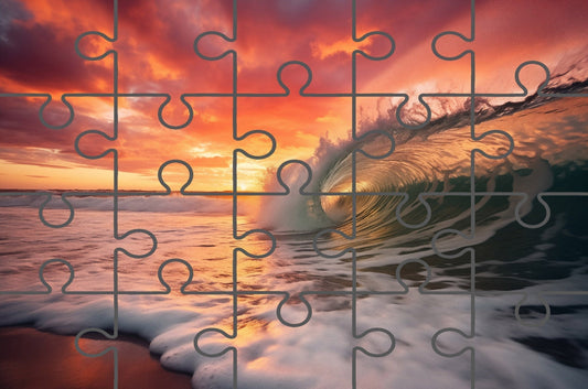 Golden Barrel Photorealistic Coastal Digital Artwork Painting Free Digital Jigsaw Puzzle