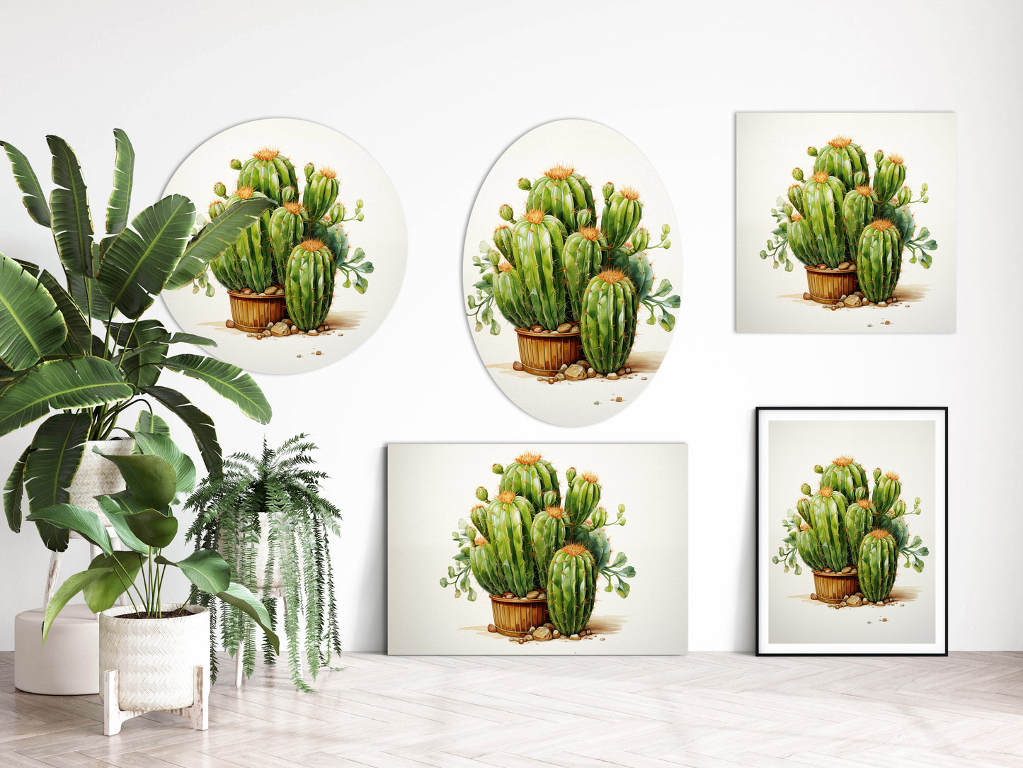 A Collection of Cacti Illustration Pencil Drawing - Digital Download Printable Artwork