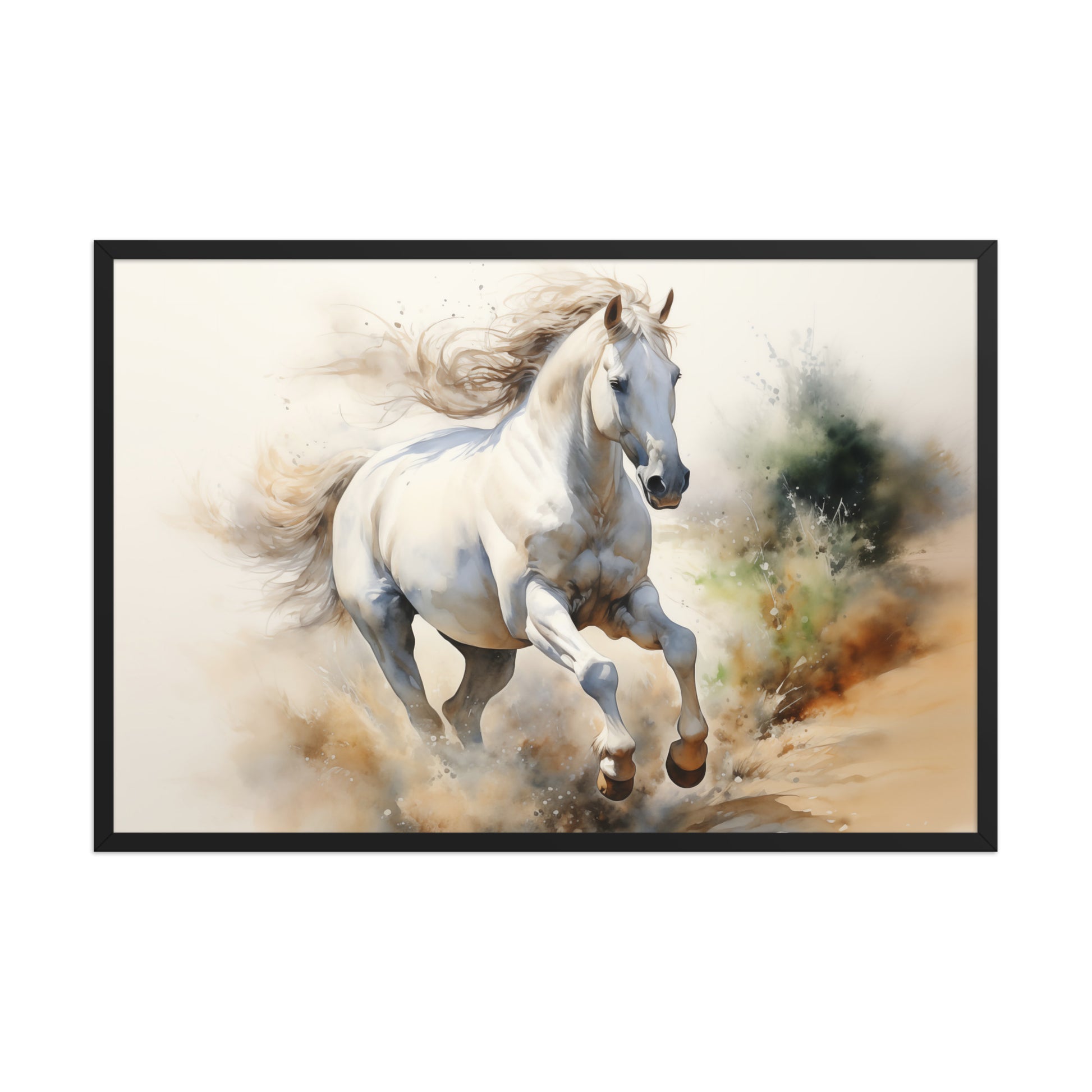 A Field of Dreams Watercolor Painting Digital Watercolor Painting Framed Wall Art Print