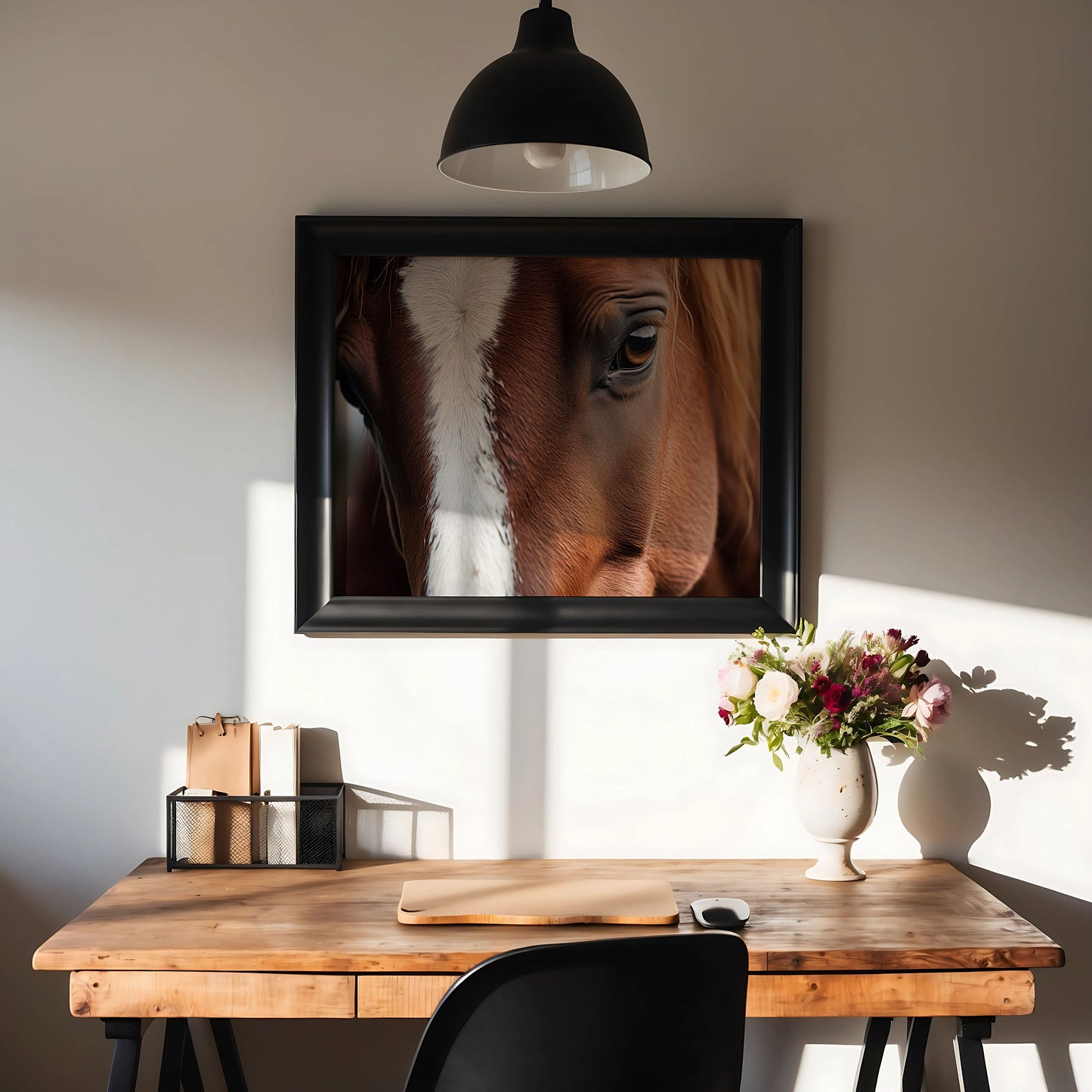 A Gentle Giant's Eye Photorealistic Horse Art DIY Downloadable Printable Wall Art 2