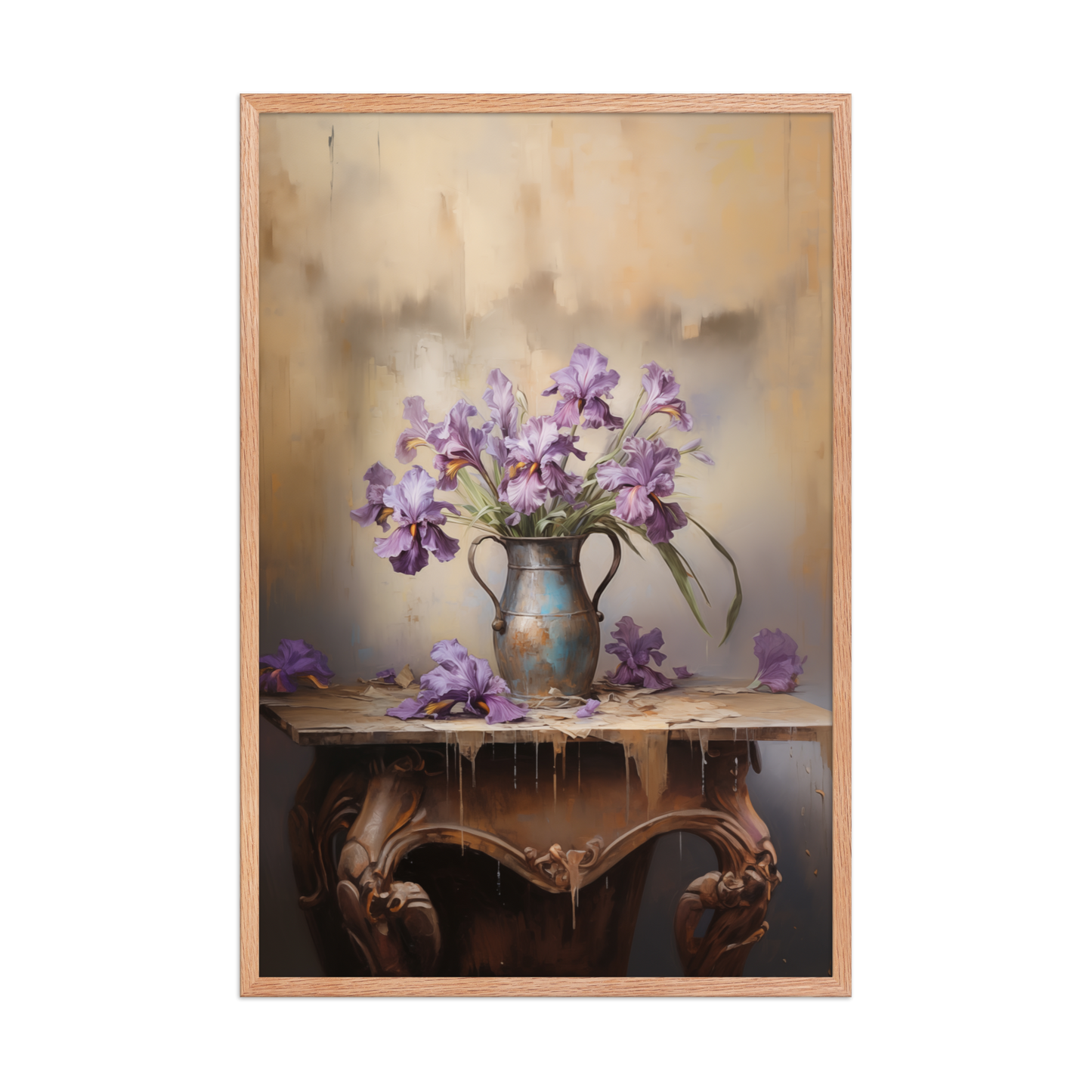 A Moment of Grace Digital Artwork Pastel Painting Framed Art Wall Print Natural Frame