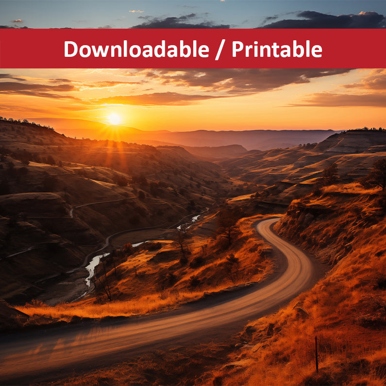 A Tranquil Trail Photorealistic Digital Artwork DIY Downloadable and Printable Wall Art Prints