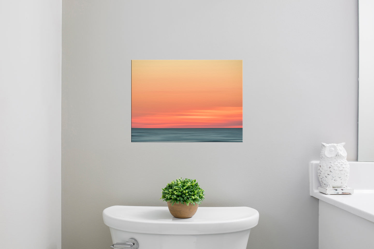Abstract Color Blend Ocean Sunset Coastal Landscape Landscape Photo - DIY Beach Wall Art - Printable