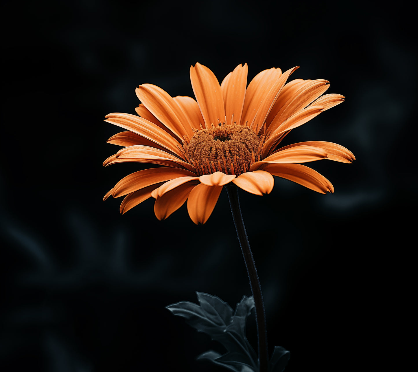 Amber Embrace Floral Photorealistic Digital Artwork Loose Art Print