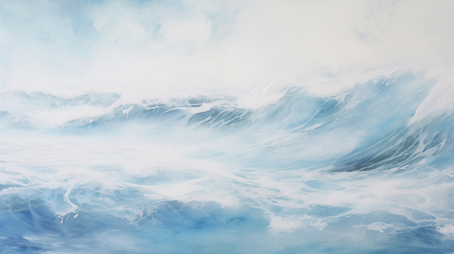 Aquarelle Ocean Watercolor Painting - Digital Artwork Loose Print