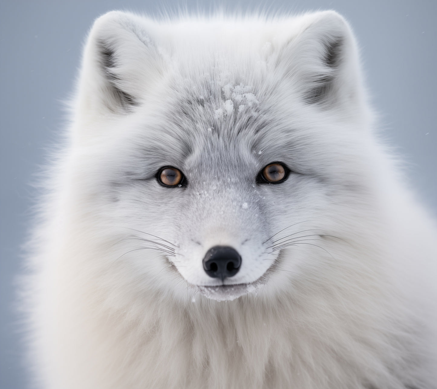 Arctic Fox in Winter Coat Photorealism - Digital Artwork Loose Print
