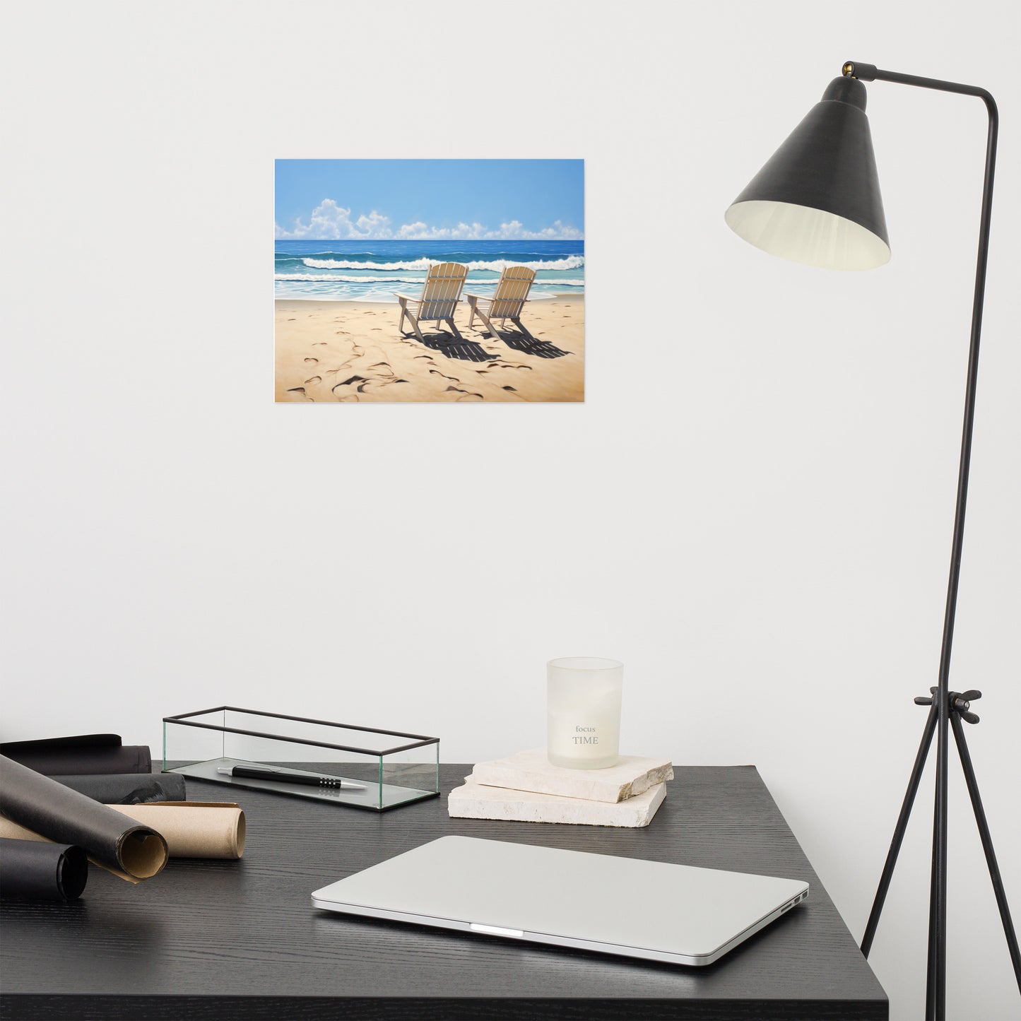 Beach Wall Posters: A Pair in Paradise Photorealism - Digital Artwork Loose Art Print