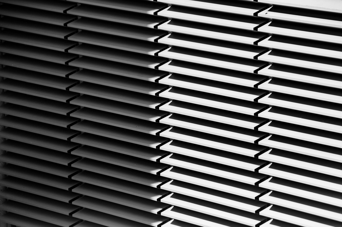 Black and White Minimal Line and Shadow Pattern Canvas Wall Art Print
