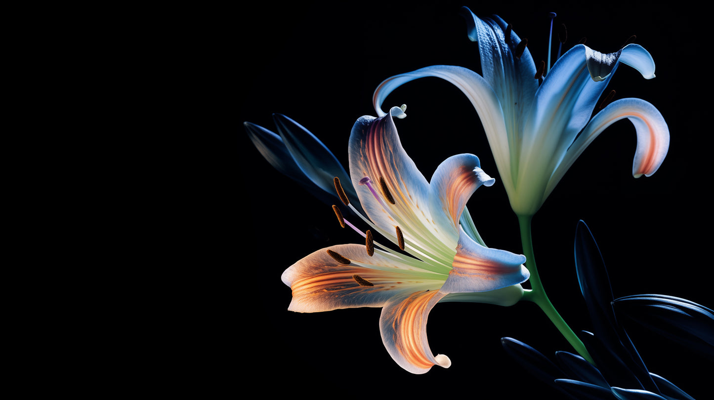 Blooms of the Night Illustration Floral Digital Artwork