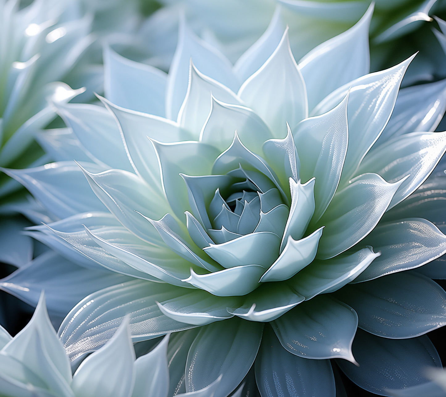 Botanical Rhapsody Succulent Photorealism Painting - Digital Artwork Loose Art Print