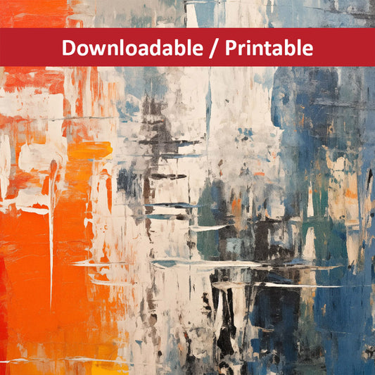 Chromatic Crossroads Abstract Digital Painting DIY Downloadable and Printable Wall Art Prints