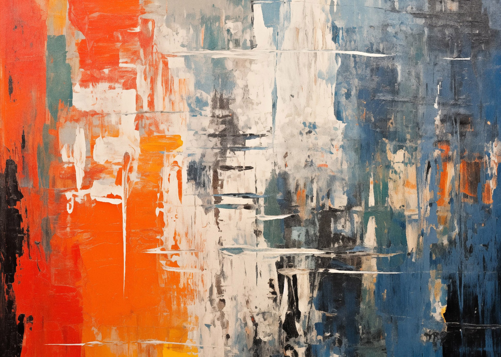 Chromatic Crossroads Abstract Painting