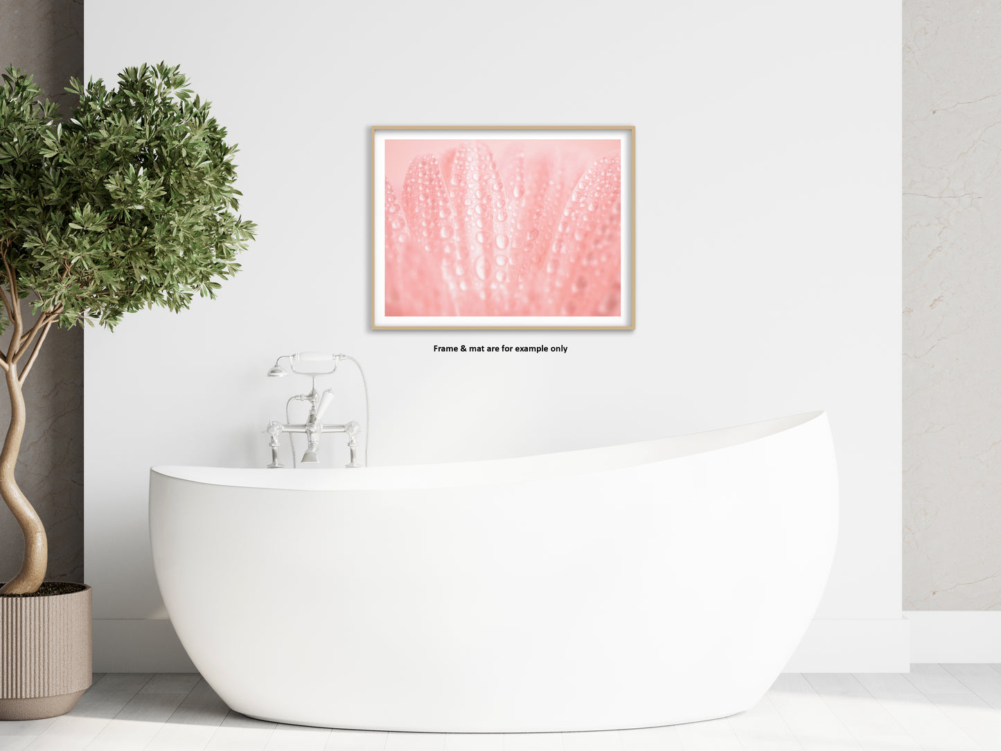 Artwork For Bathroom Ideas: Serenity Close-up Pink Daisy Floral Botanical Photograph Shabby Chic - Vintage Loose / Unframed Wall Art print