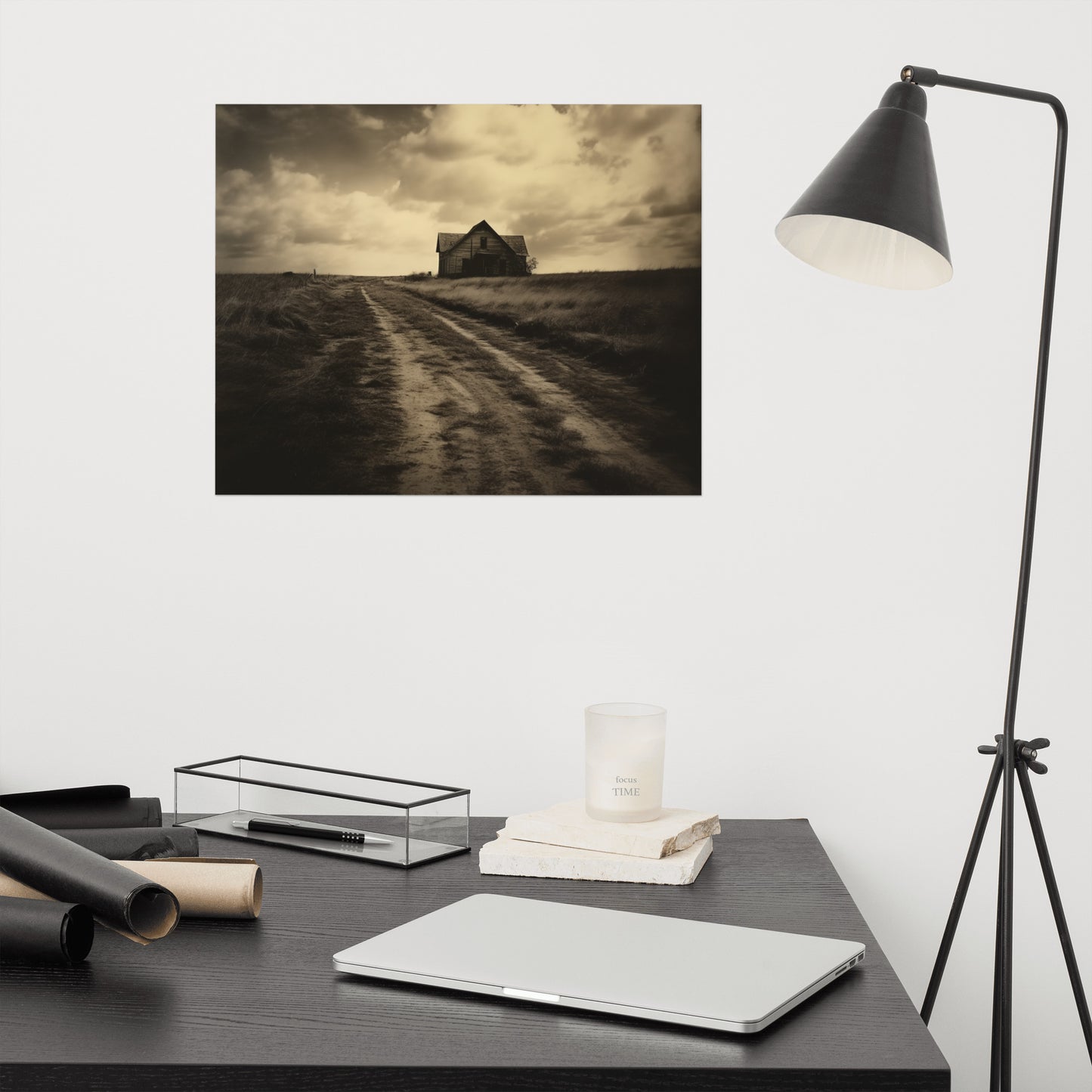 Corridor Wall Decor: Abandoned Echoes Subdued Effect Painting Digital Loose Art Print