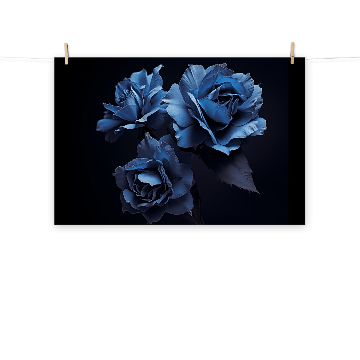 Dark Floral Art Print: A Symphony of Petals - Flowers Photorealism Painting - Digital Loose Art Print