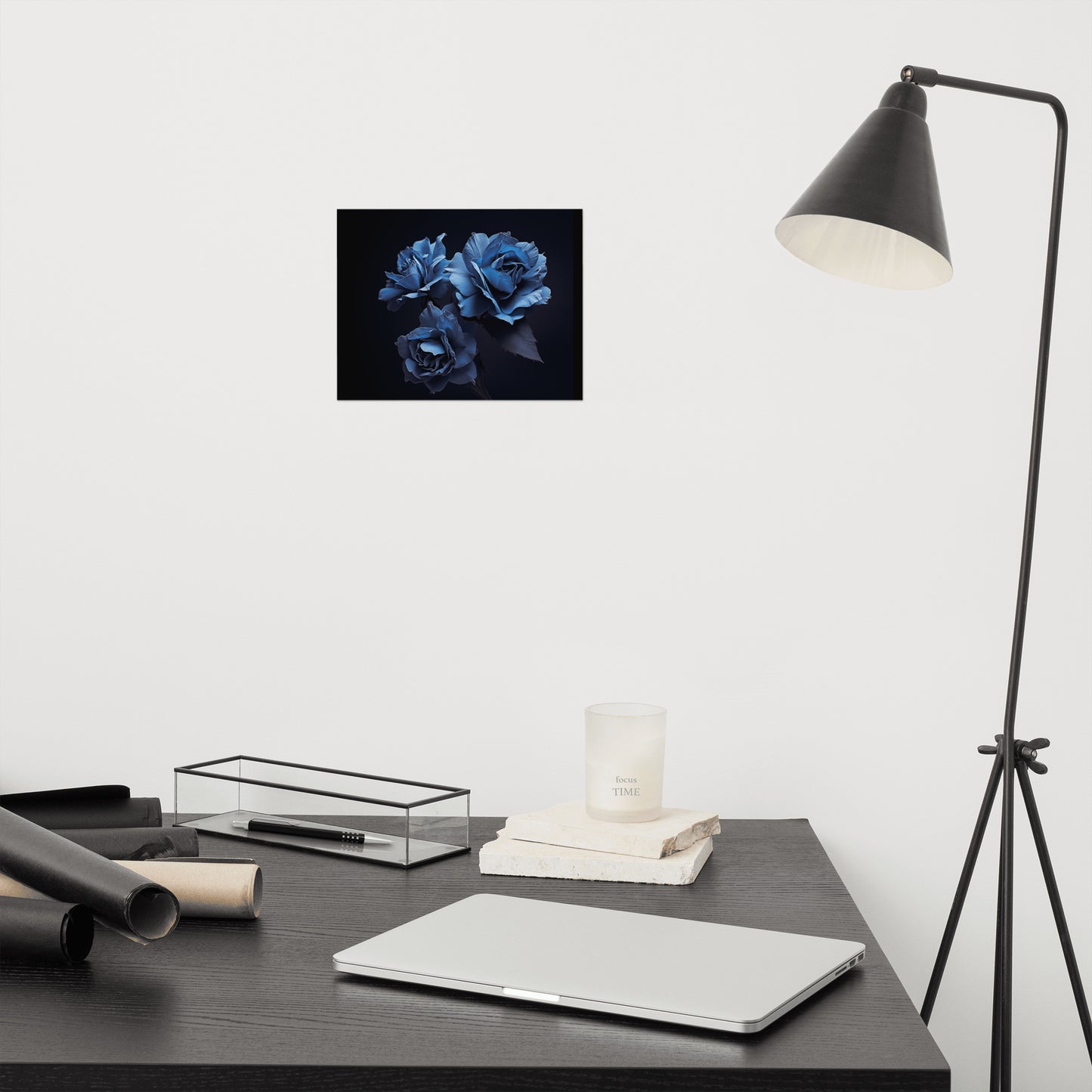 Dark Floral Poster: A Symphony of Petals - Flowers Photorealism Painting - Digital Loose Art Print