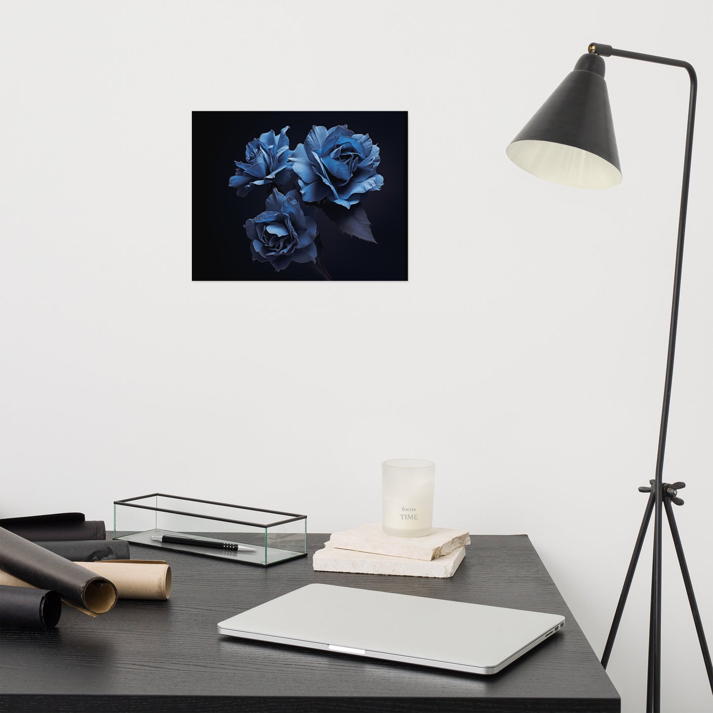 Dark Floral Wall Art: A Symphony of Petals - Flowers Photorealism Painting - Digital Loose Art Print