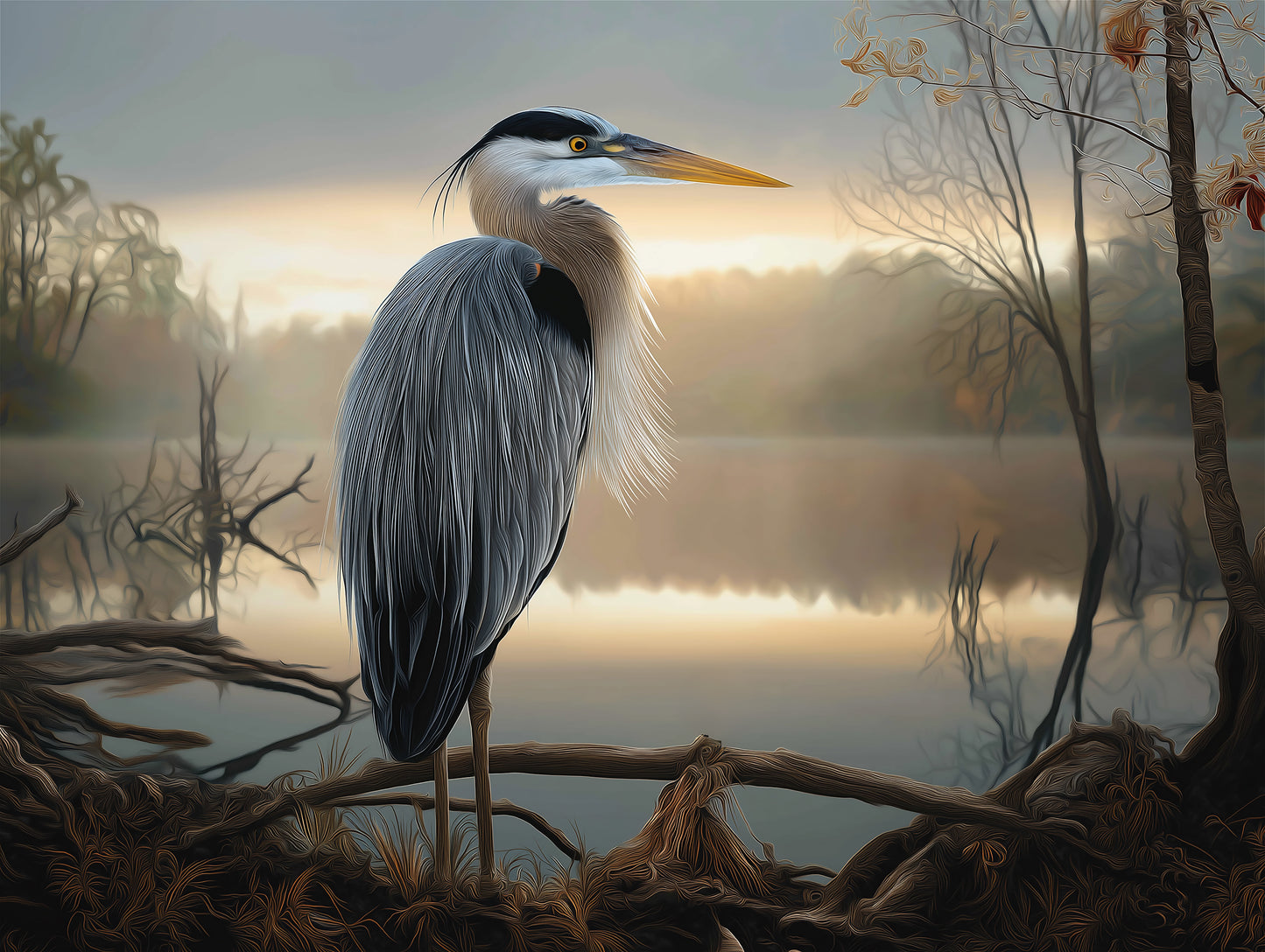 Dawn's Grace Wildlife Photorealistic Digital Painting