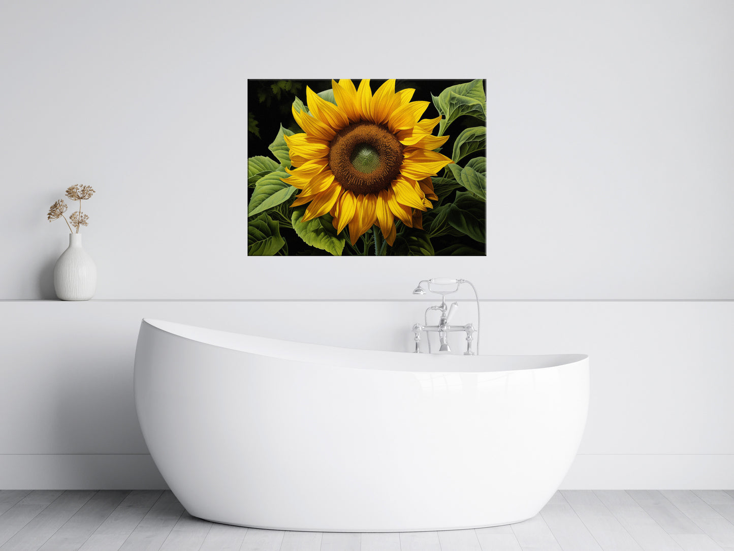 Downloadable Wall Art: A Moment of Gold Digital Floral Artwork