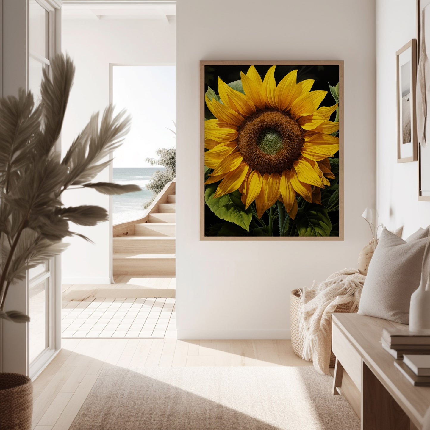 Downloadable Wall Art: A Moment of Gold Digital Floral Artwork
