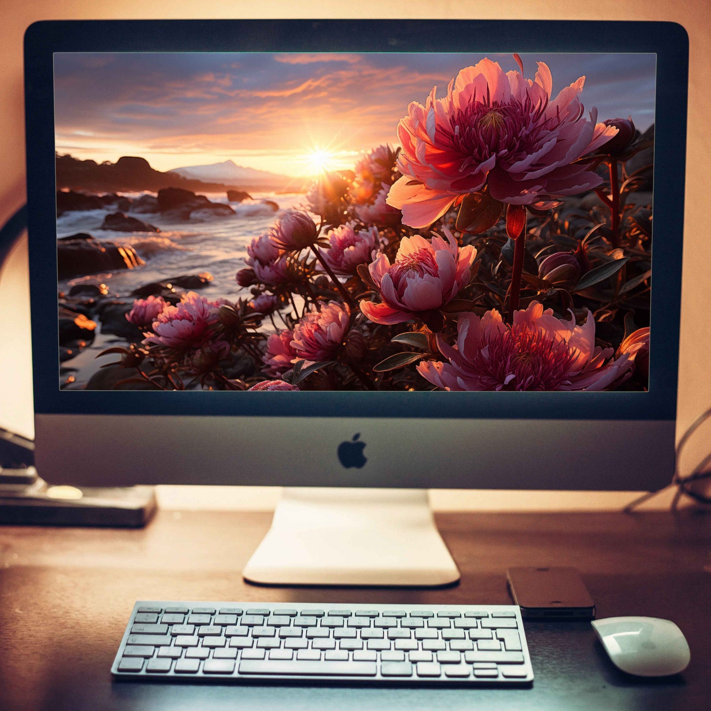 Floral Symphony Expressionism Photorealistic Digital Artwork Wallpaper for Computer Monitors Smart TVs and Laptop Screens