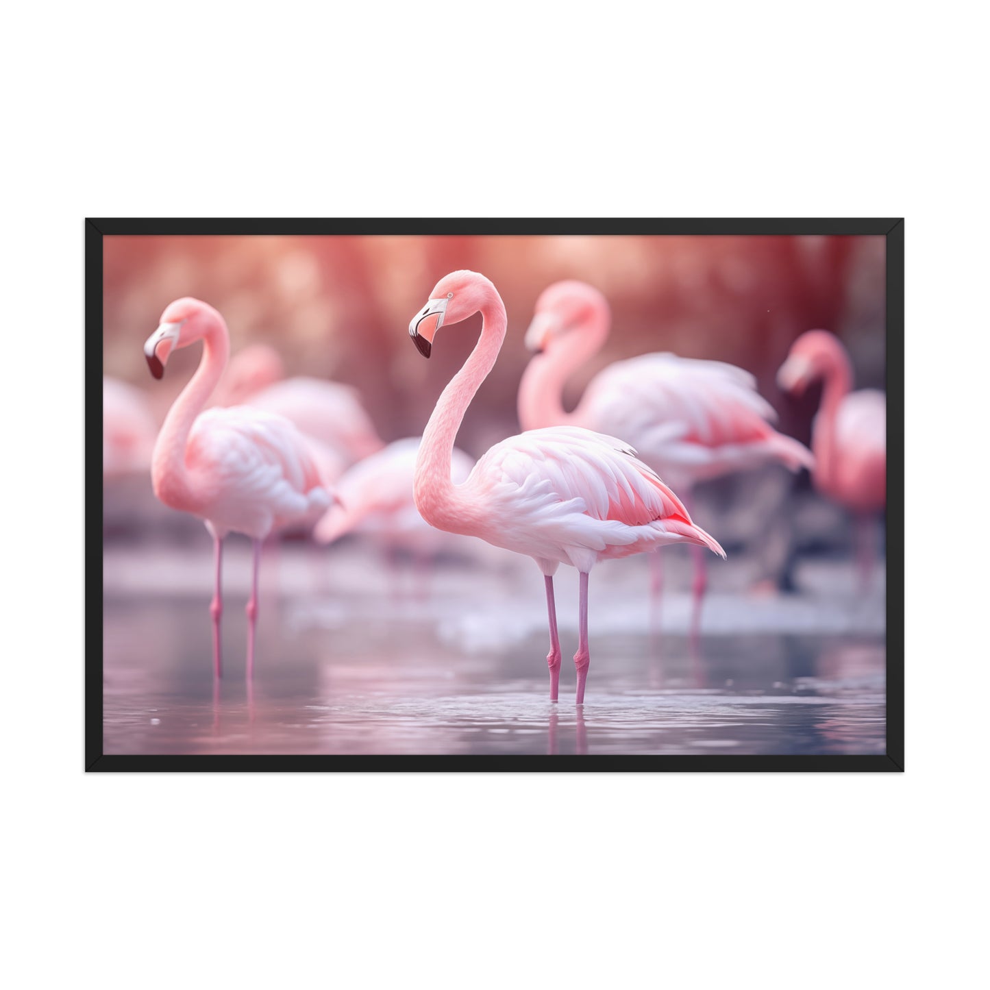 Harmony in Pink Wildlife Photorealistic Tropical Canvas Art Prints 24 x 36