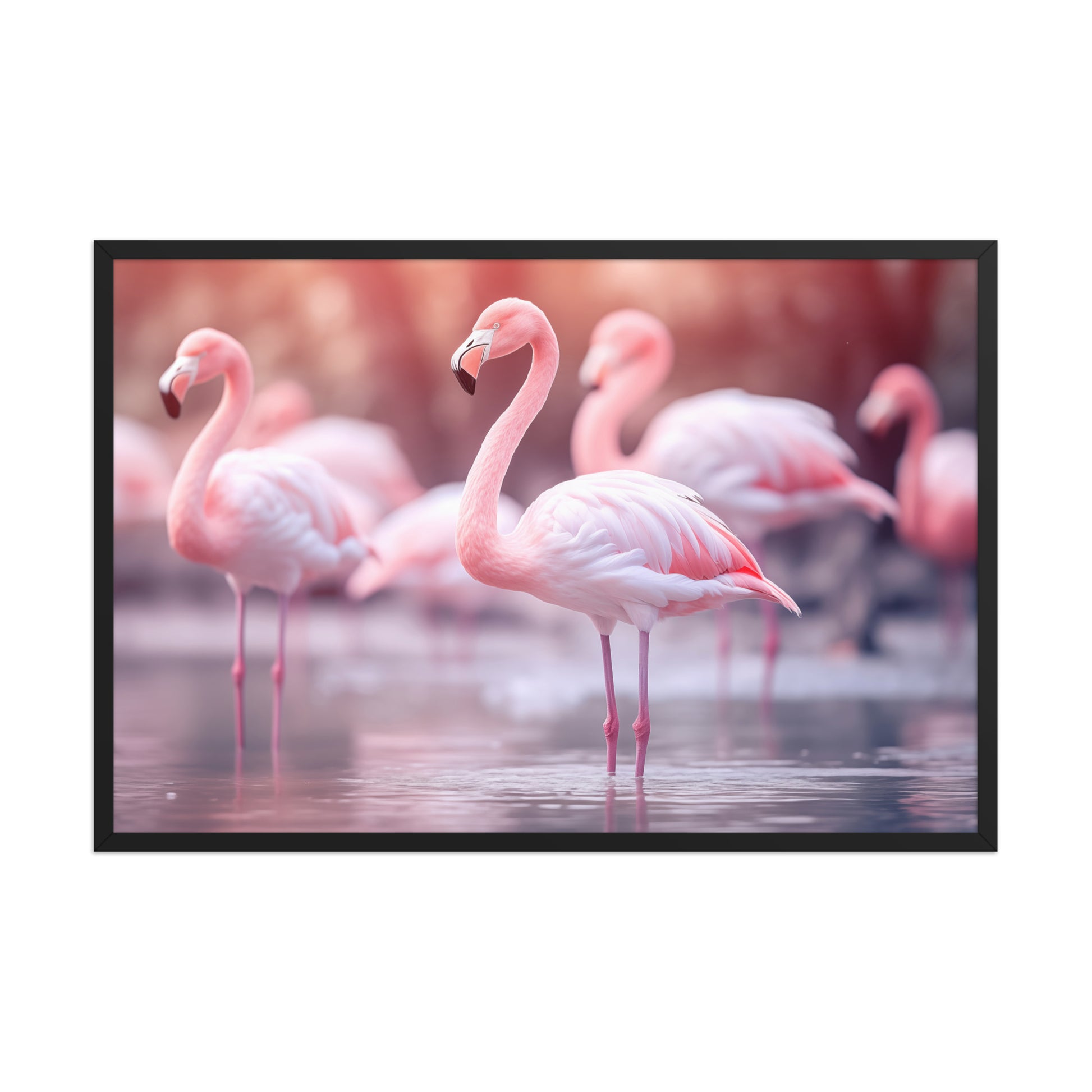 Harmony in Pink Wildlife Photorealistic Tropical Canvas Art Prints 24 x 36