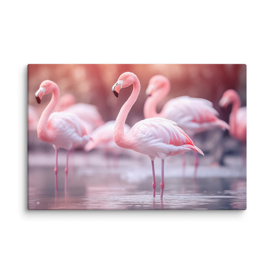 Harmony in Pink Wildlife Photorealistic Tropical Canvas Art Prints 40 x 60