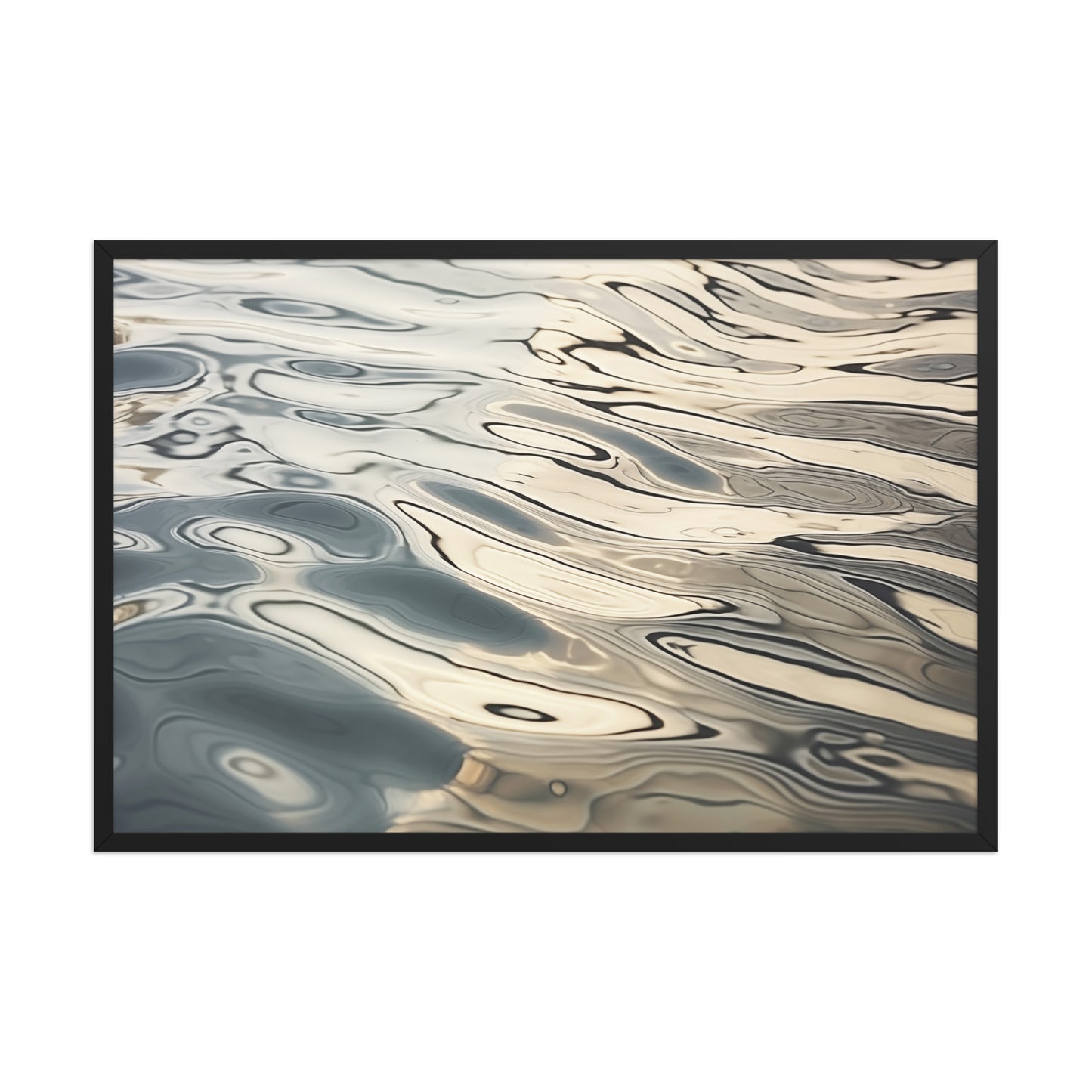Liquid Light Photorealistic Rustic Coastal Digital Artwork Framed Art Print