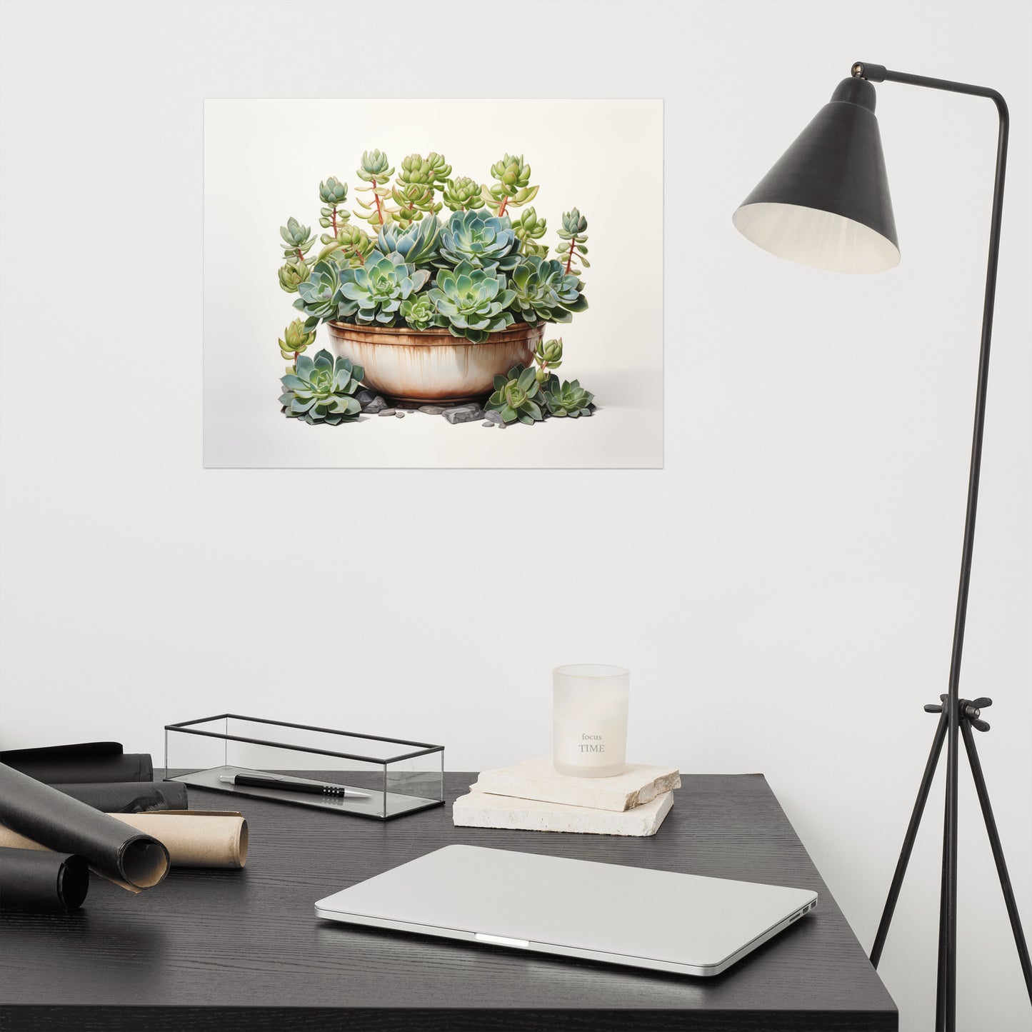 Nice Wall Decor For Bedroom: A Watercolor Oasis Succulent Watercolor Painting - Digital Artwork Loose Print