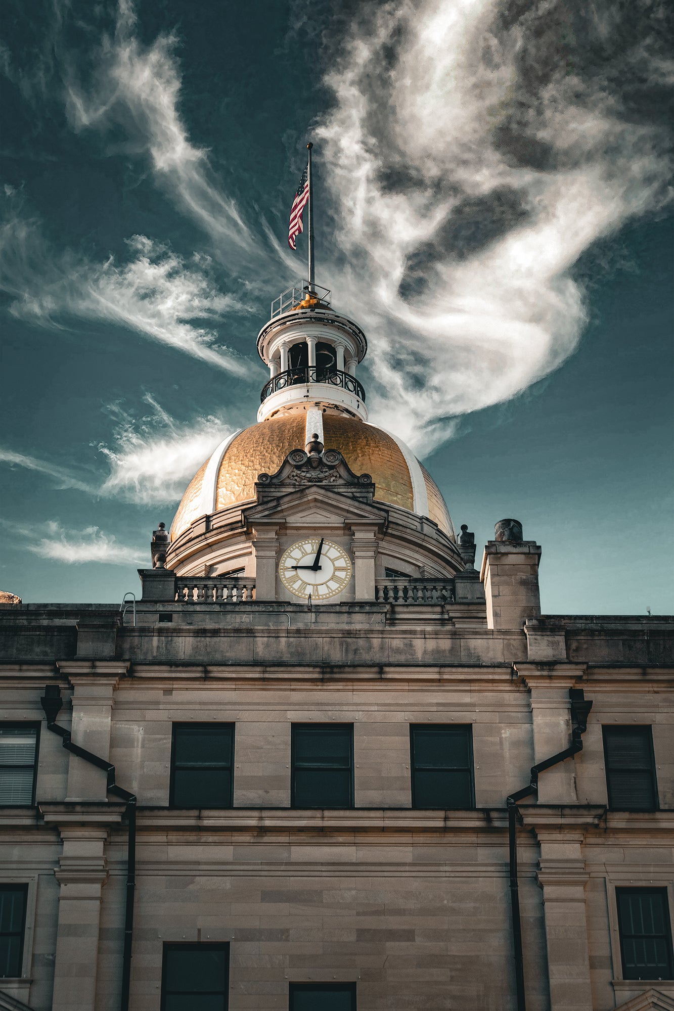 Savannah City Hall Old Historic Building Canvas Wall Art Prints