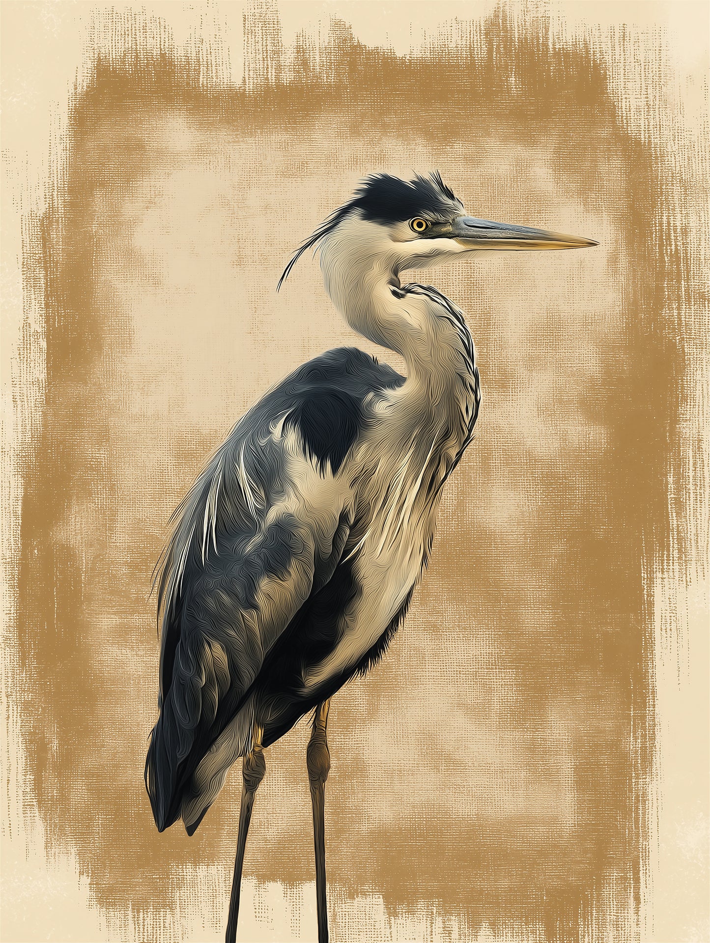Sepia Solitude Wildlife Digital Painting