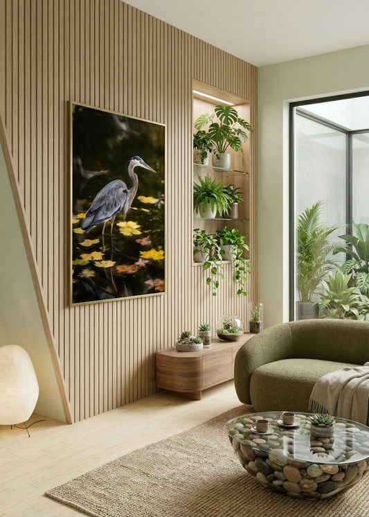 Serenity in the Shallows Wildlife Photorealistic Digital Painting DIY Downloadable and Printable Wall Art Print in Modern Biophilic Style Living Room