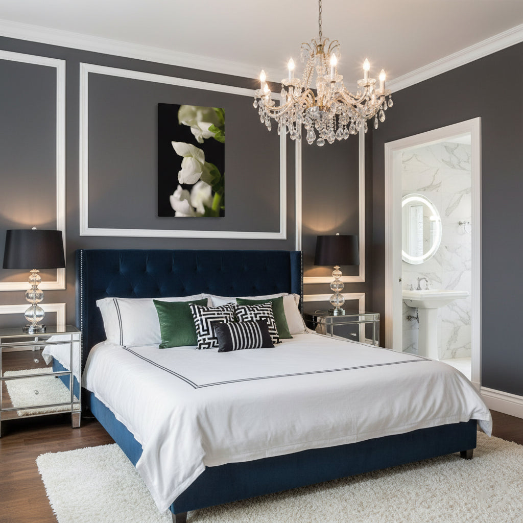 Single Snap Dragon Bloom Against Black Background Nature Photography Canvas Wall Art Print in Modern Glam Style Master Bedroom