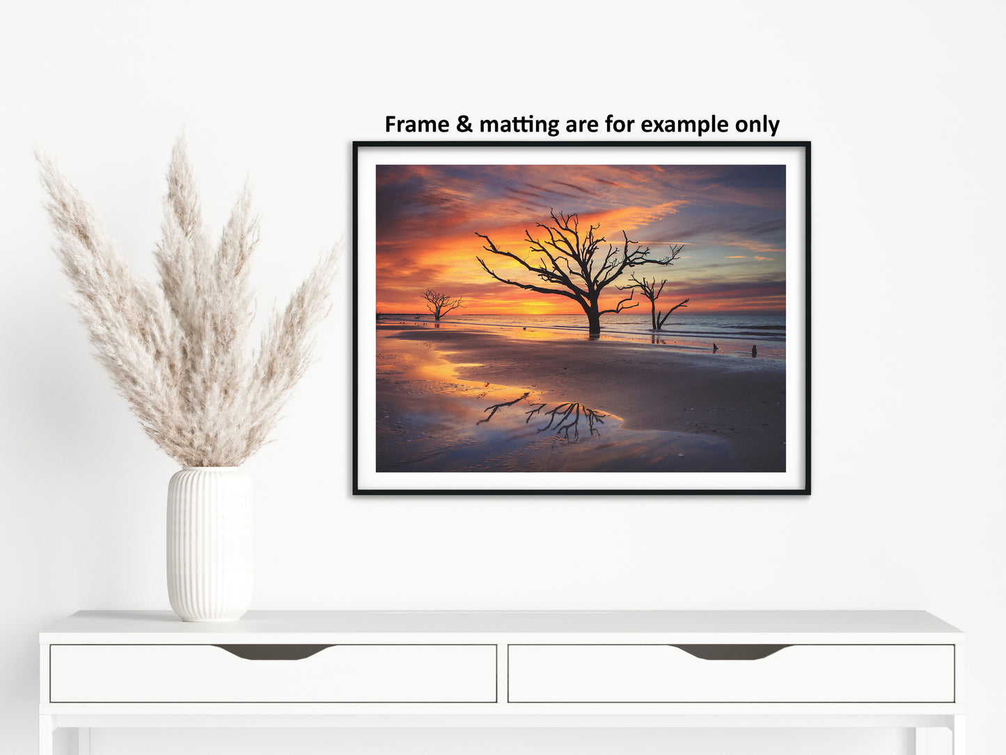 Sunrise and Trees At Edisto Island Coastal Landscape Photo Loose Wall Art Prints