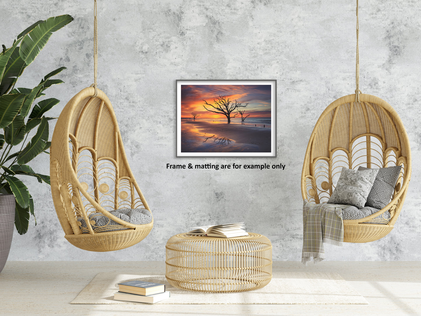 Sunrise and Trees At Edisto Island Coastal Landscape Photo Loose Wall Art Prints