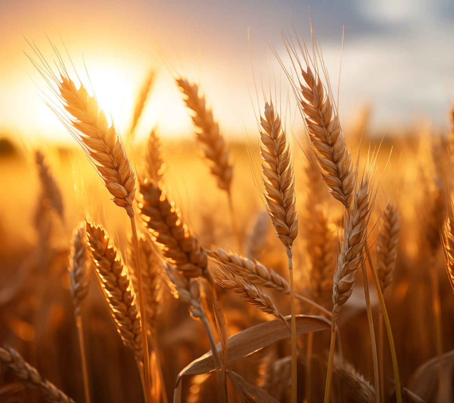 Sunset Serenade Minimal Botanical Rustic Subdued Wheat Crops Photorealism - Digital Artwork Loose Art Print