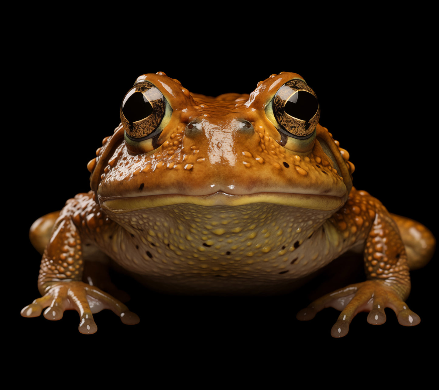 Toad in the Night Frogs Photorealism - Digital Artwork Loose Art Print