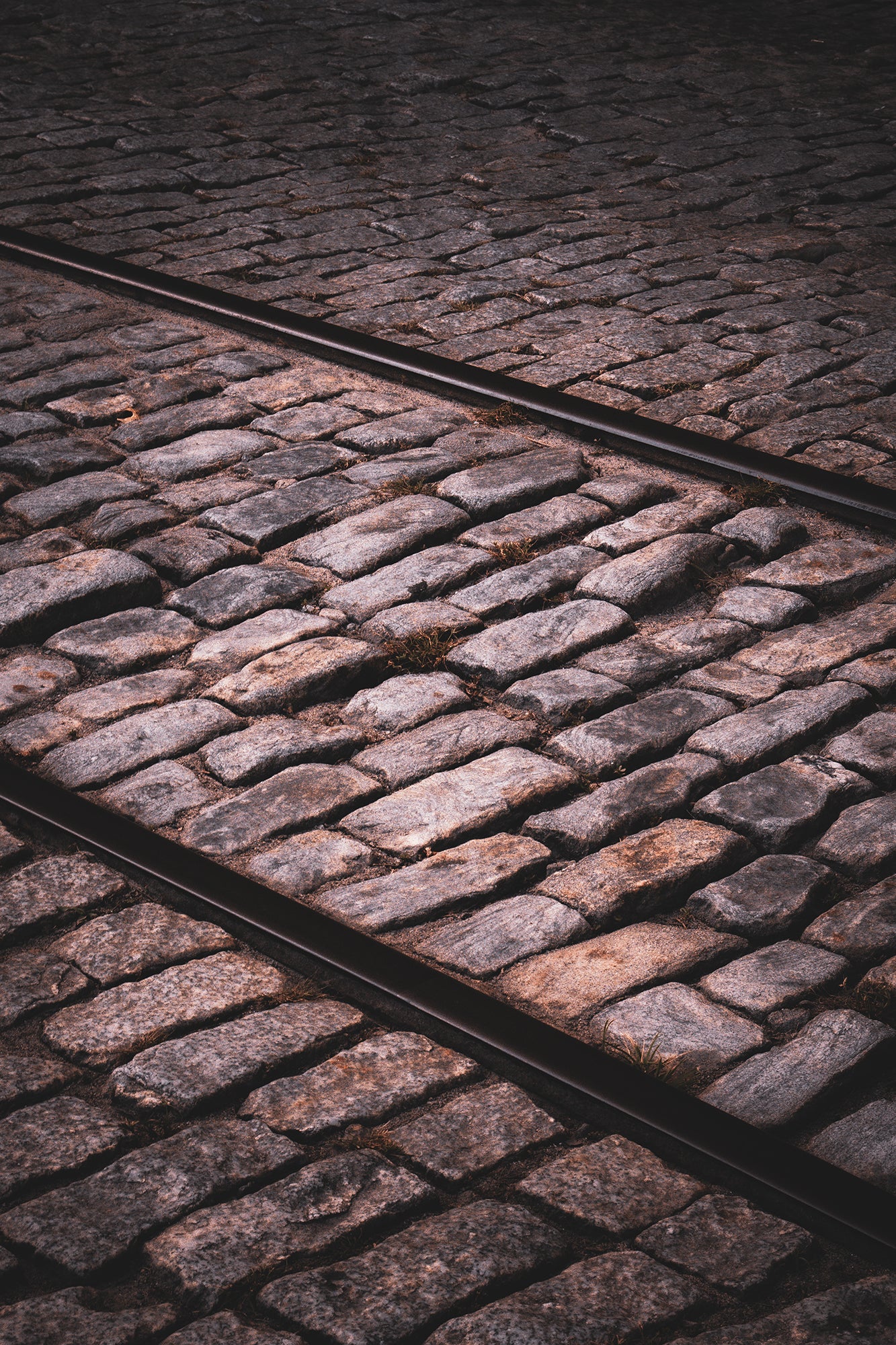Train Tracks Cobble Stone River Street Gate Savannah GA Canvas Wall Art Prints
