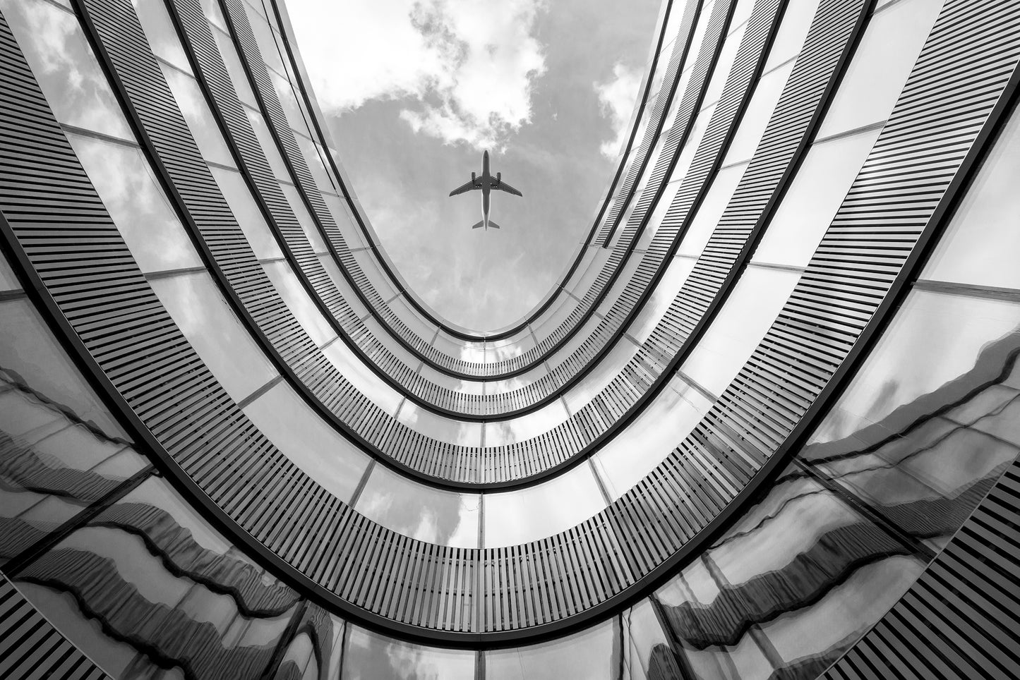 Urban Intersections in the Sky Architectural Photograph Canvas Wall Art Print