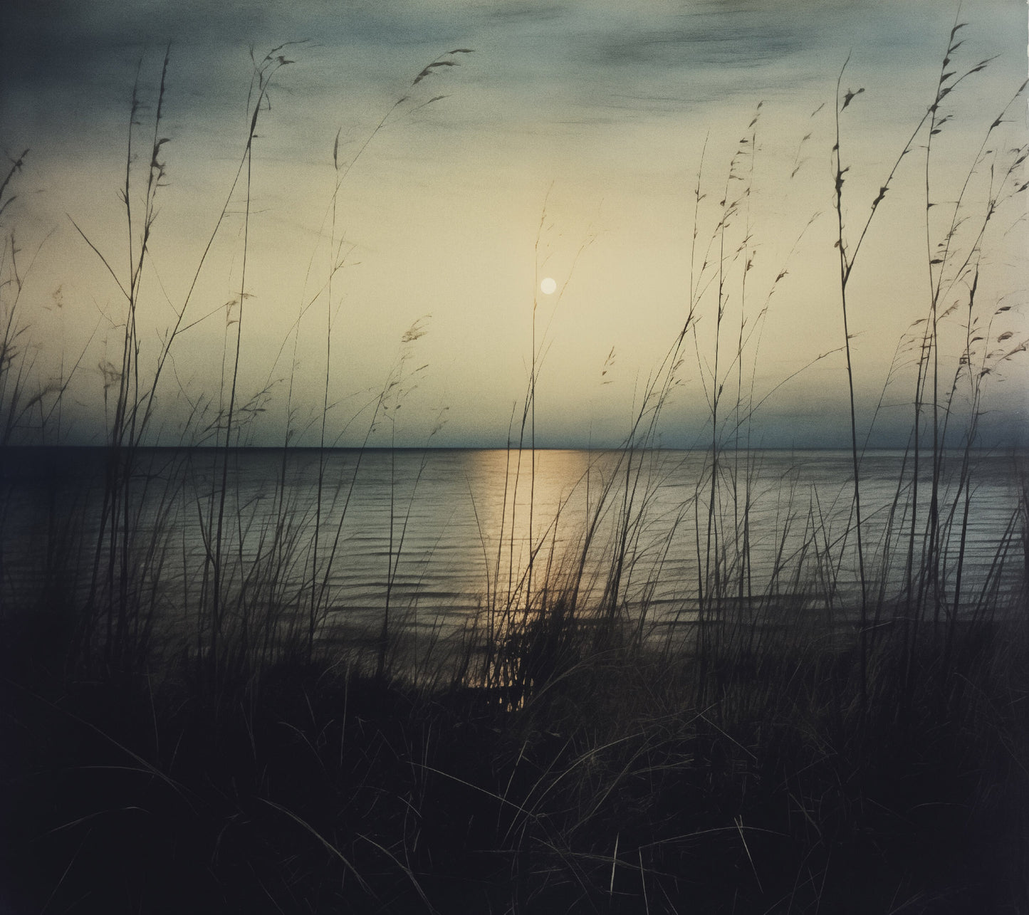 Vintage Coastal Dreams Subdued Retro Coastal Photorealism - Digital Artwork Loose Art Print