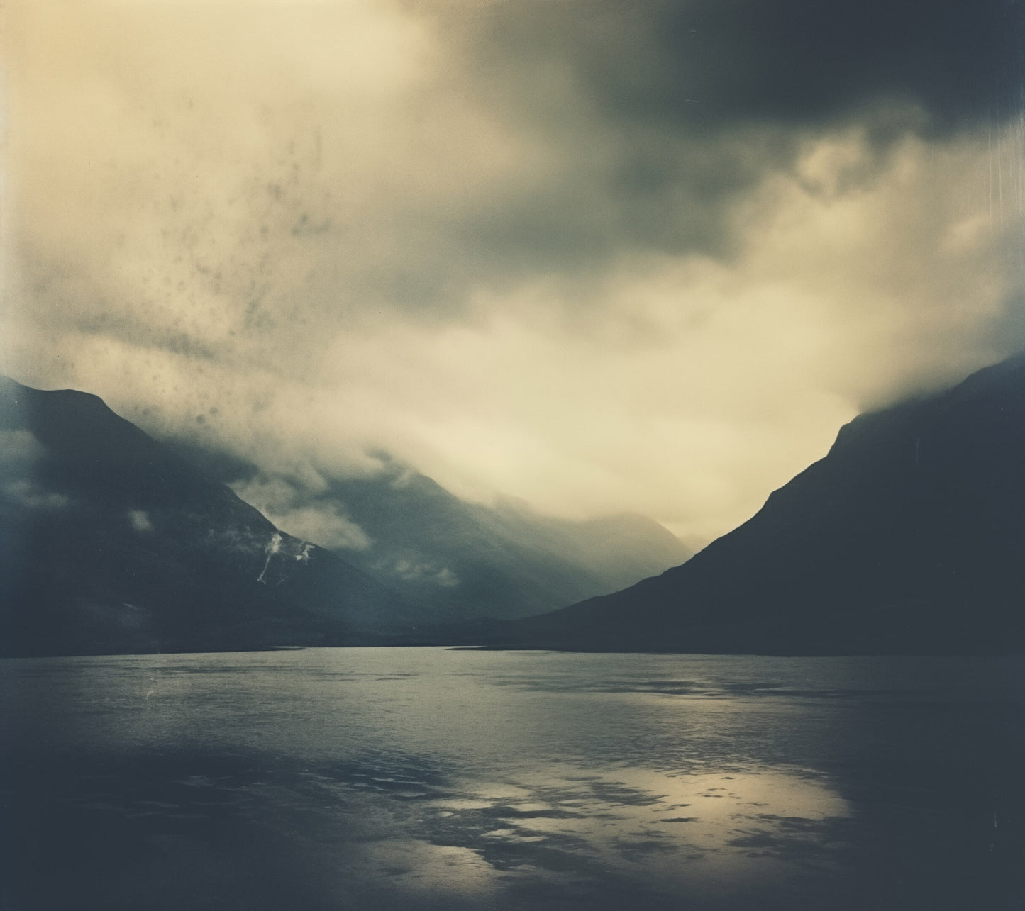 Where Rivers Meet Mountains Vintage Subdued Photorealism - Digital Artwork Loose Art Print