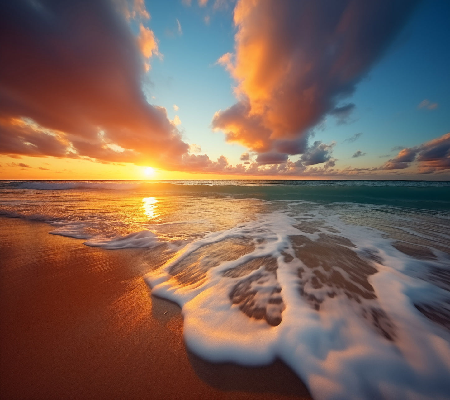 Whispering Waves Realism Painting Digital Artwork Loose Wall Art Print