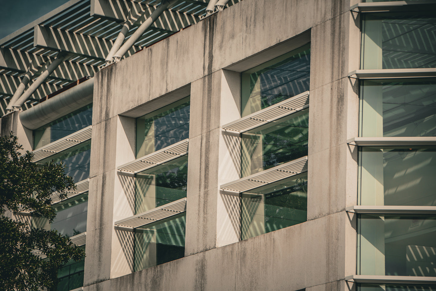 Architectural / Industrial / Cityscape Abstract Decor Window Pattern Jepson Center Savannah Ga Loose Wall Art Print