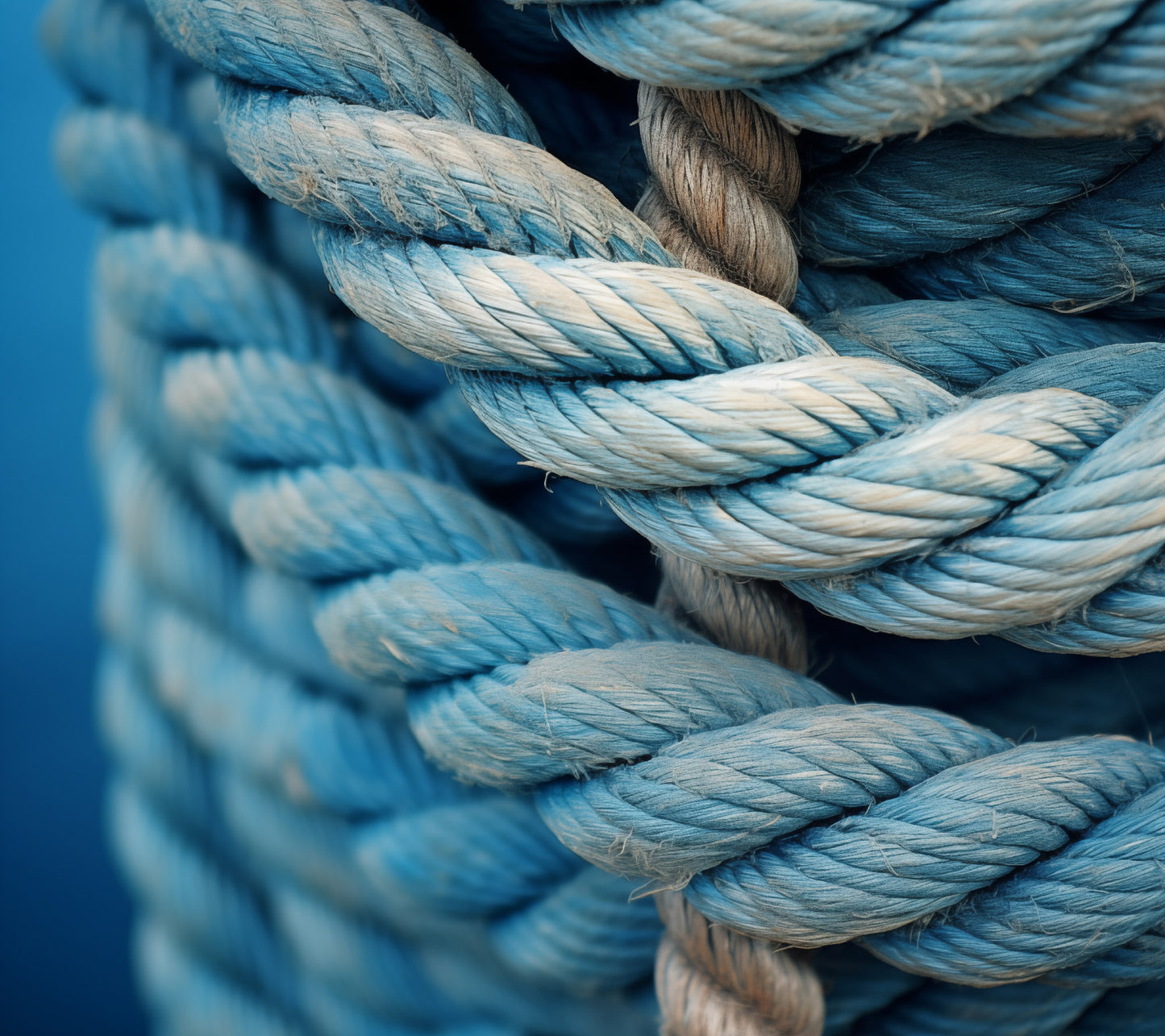 Woven Whispers Texture Ropes Photorealism - Digital Artwork Loose Art Print