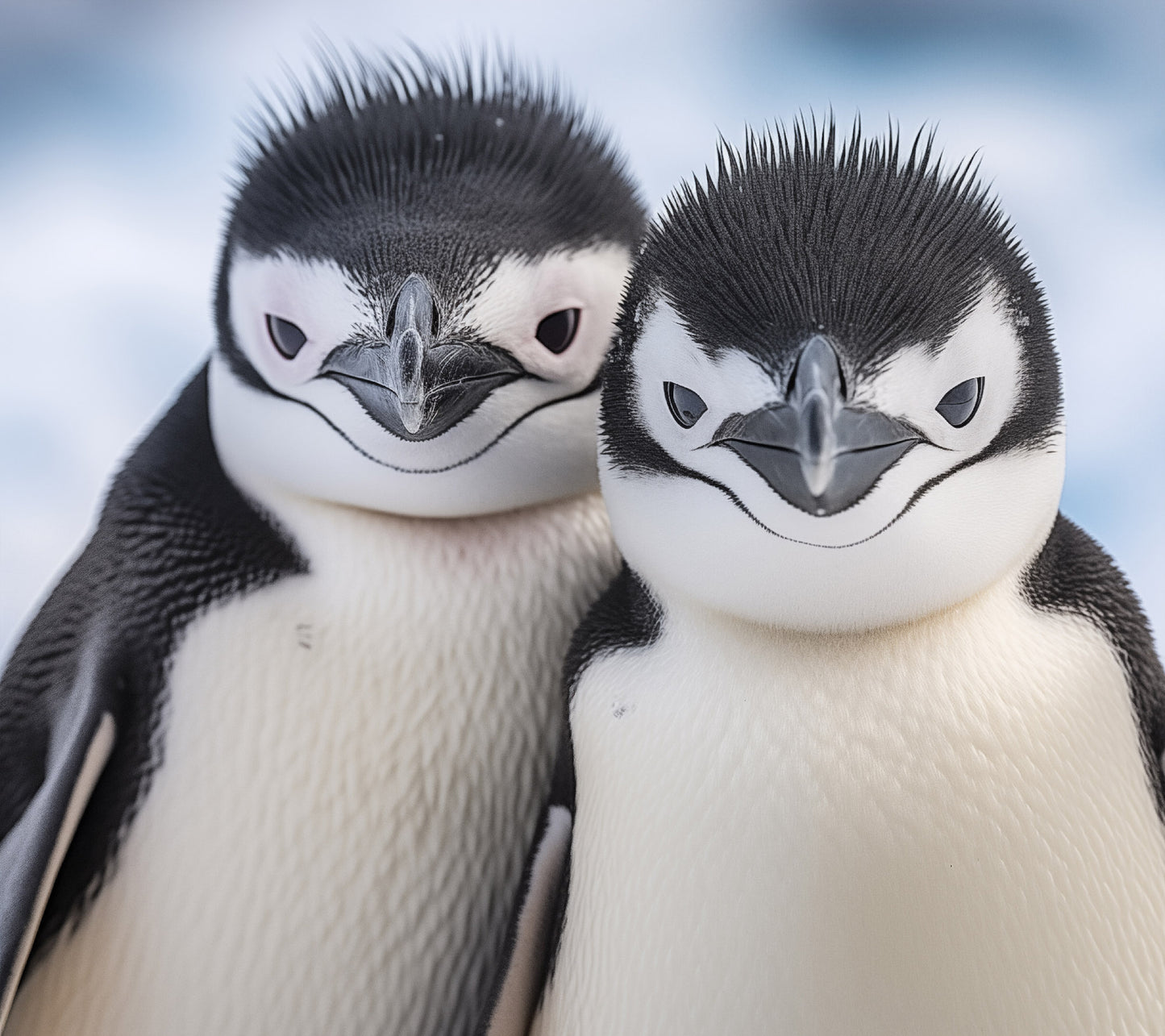 Young Penguin with Inquisitive Eyes Photorealism - Digital Artwork Loose Art Print