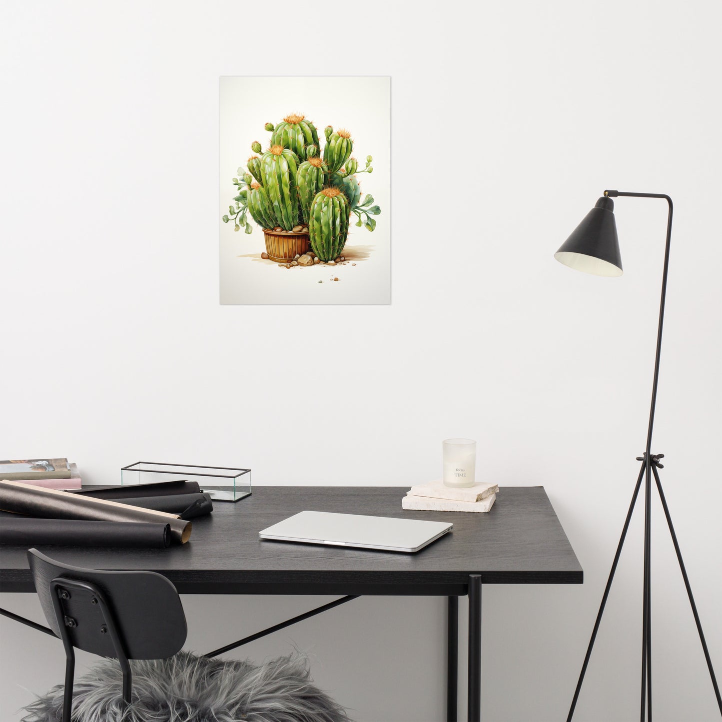 cactus art work: A Collection of Cacti Photorealism Frameable Art Print